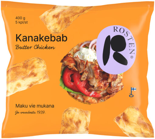 Rosten Kanakebab Butter chicken 400 g, pakaste